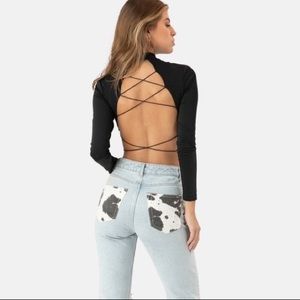 Backless adika body suit